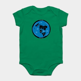 The Flat Earth Map Baby Bodysuit